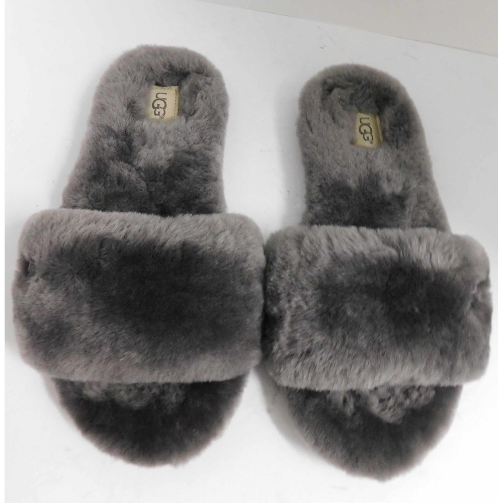 Ugg Fluff Slide II (2), Gray Size 9 Women's Slippers Slide Sandals